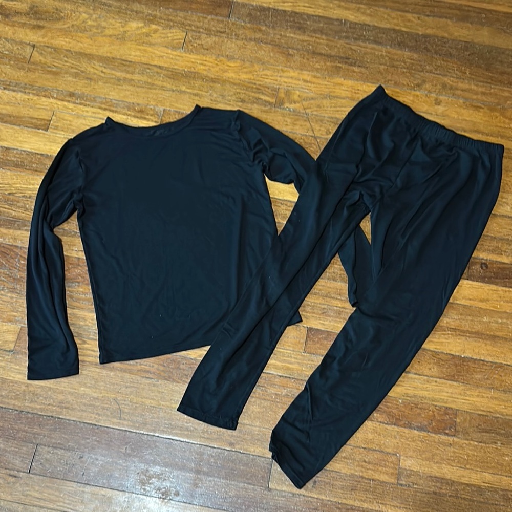 32 Degrees Kid’s Black Thermal Base Layer Set, Sz XL